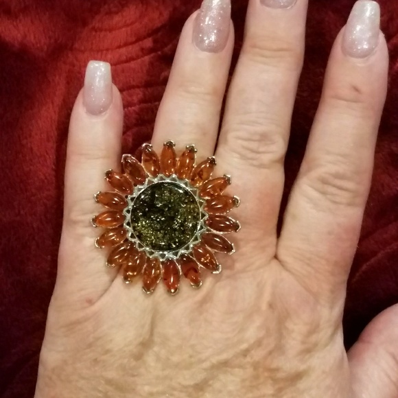 Silver Rush | Jewelry | Silver Rush Shades Of Amber Sunstyle Ring ...